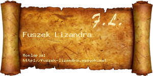 Fuszek Lizandra névjegykártya